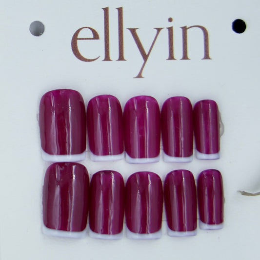 WHITE & MAROON | PLAIN FRENCH | B8