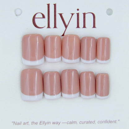 BROWN & WHITE | PLAIN  FRENCH- B7