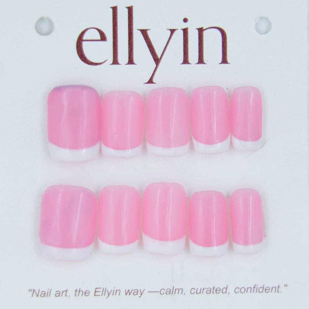 WHITE & PINK | PLAIN FRENCH-B6