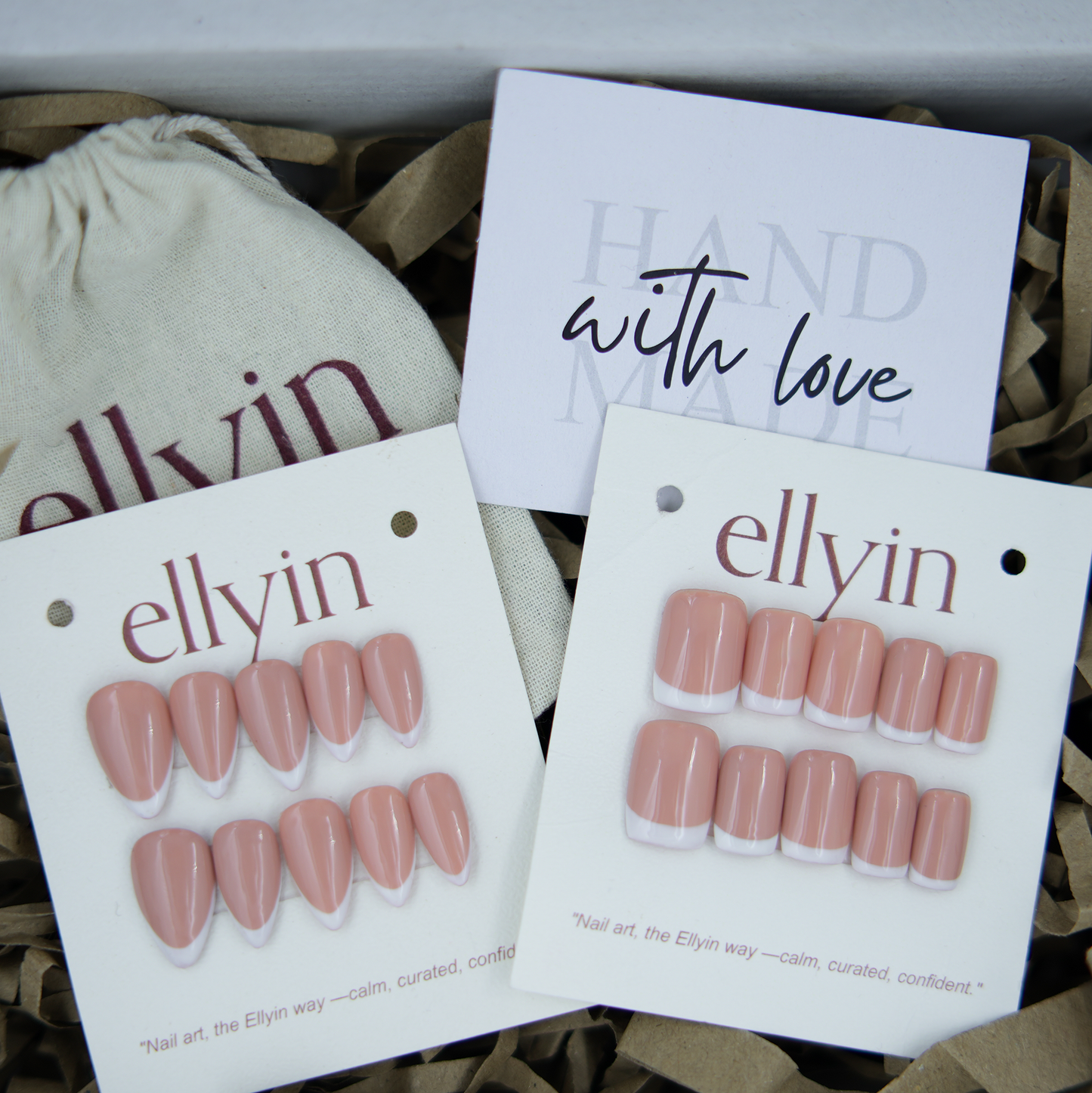 BROWN & WHITE | PLAIN  FRENCH- B7