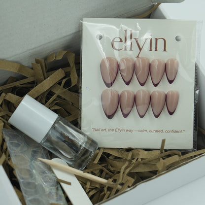 DARK CHERRY | PLAIN FRENCH -B2