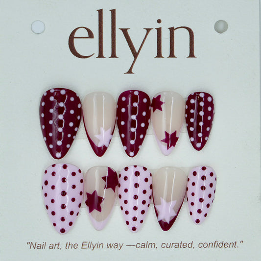 MAROON STARS & POLKA | POLKA | M9